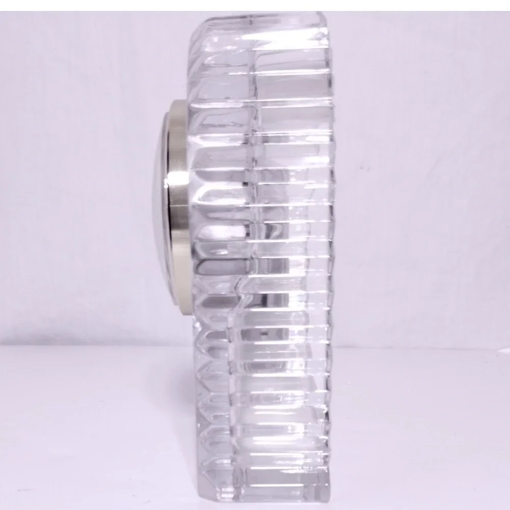 BRC Crystal Table Clock Quartz West‎ Germany Gold Accent Home Decor Not Tested